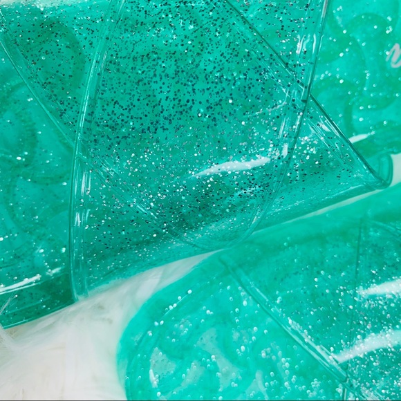 Green clear glitter sandal - Picture 3 of 5